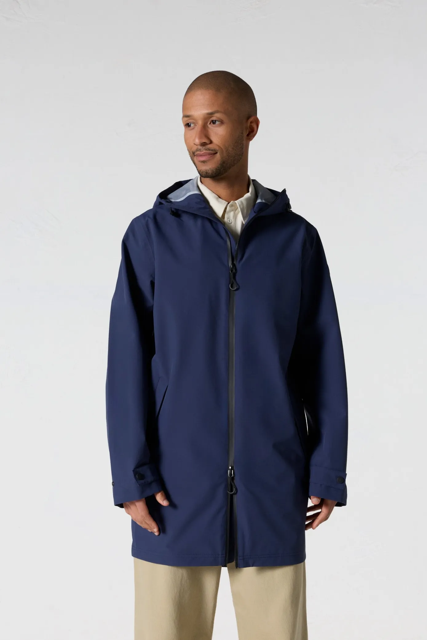 Imperméable mixte mi-long Marine Zerti