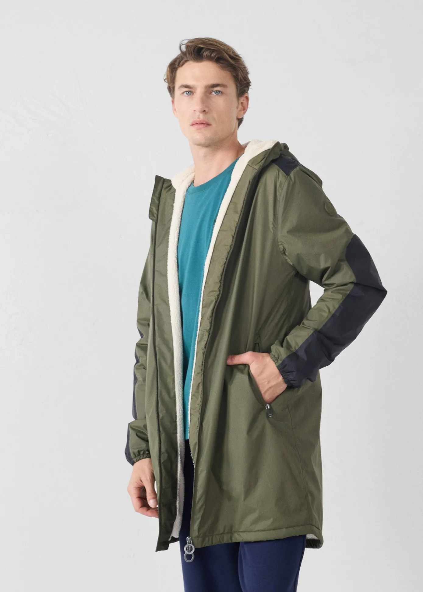 Imperméable sherpa long Army Hallin sherpa
