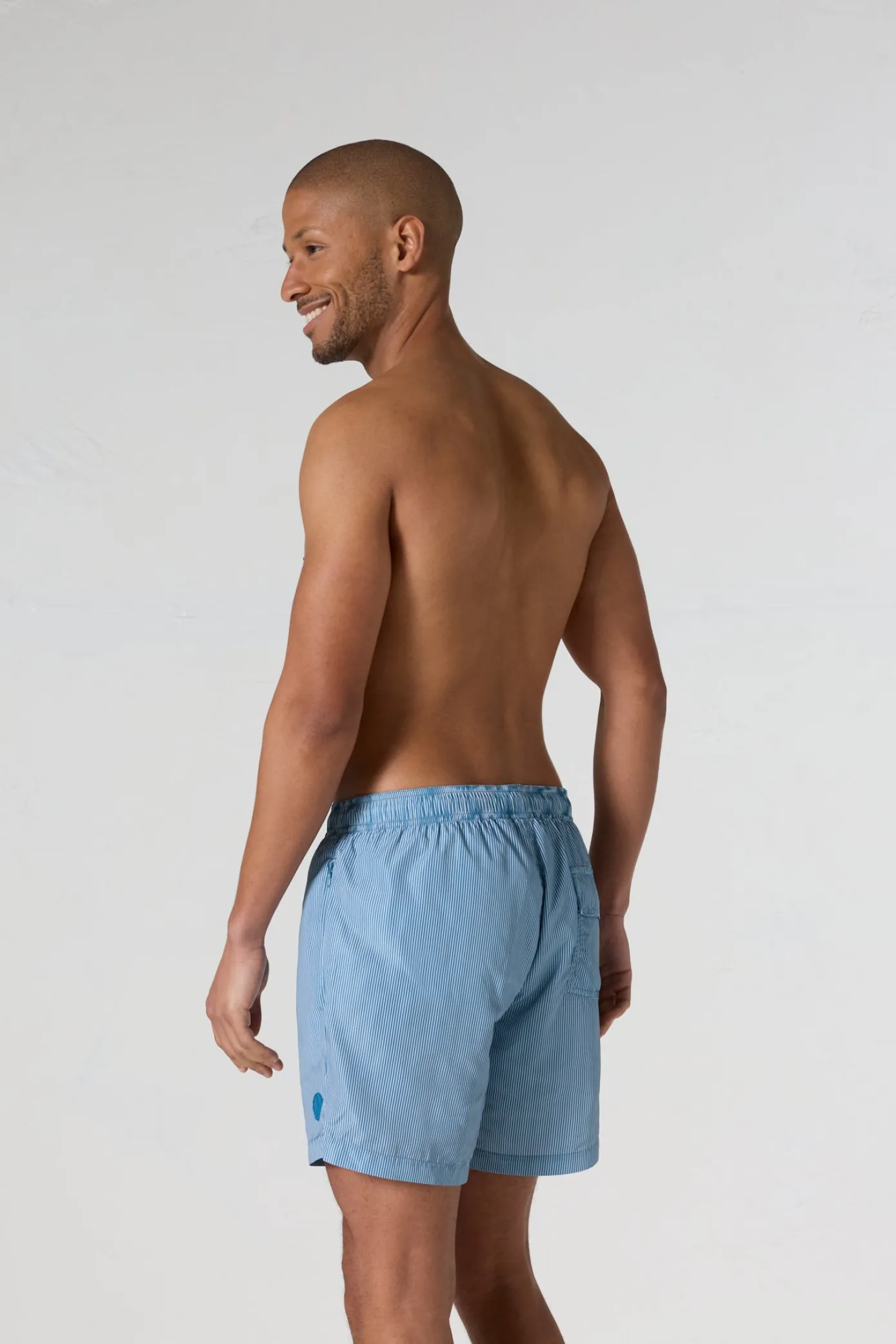 Maillot de bain Bleu jeans rayé Ian stripe