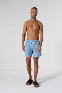 Maillot de bain Bleu jeans rayé Ian stripe