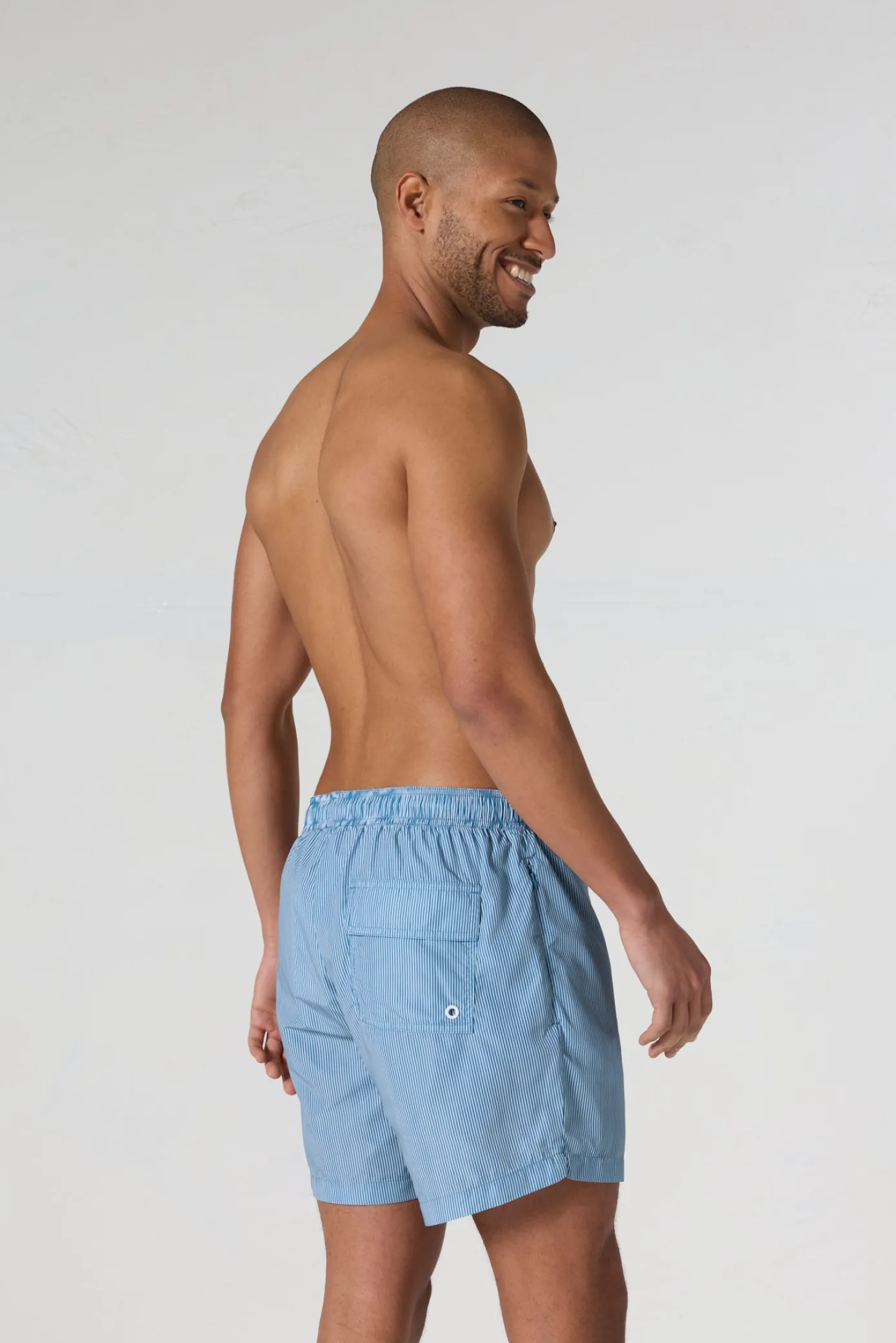 Maillot de bain Bleu jeans rayé Ian stripe