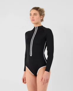 Maillot de bain combinaison en néoprène Noir Isabel