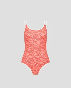 Maillot de bain femme Mono rouge feu Mary monogram