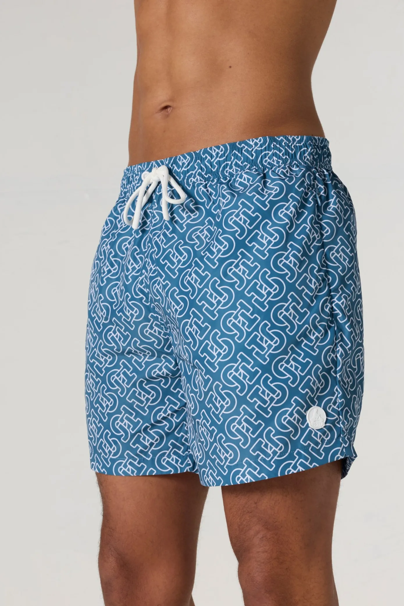 Maillot de bain Mono bleu jeans Ian monogram