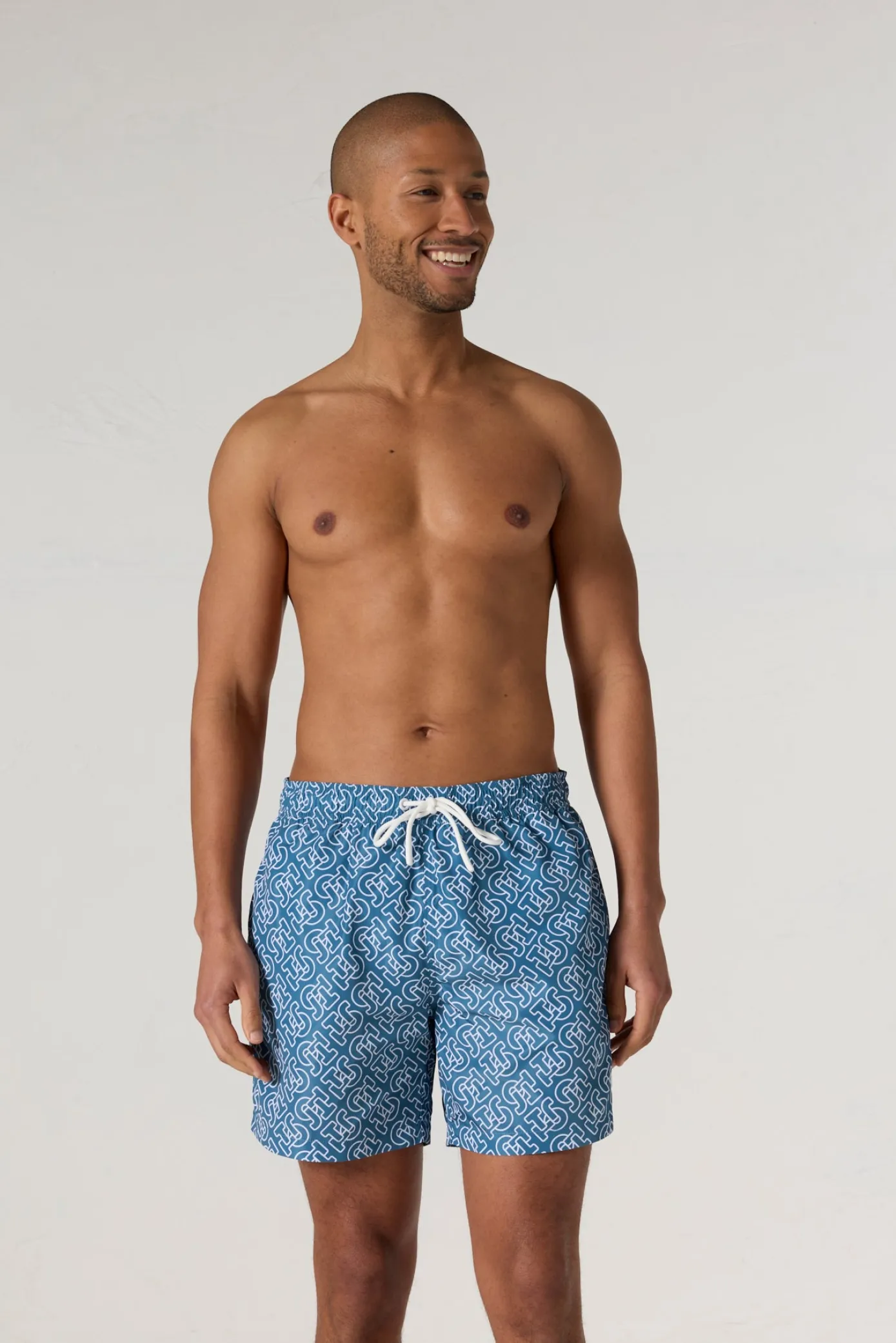 Maillot de bain Mono bleu jeans Ian monogram