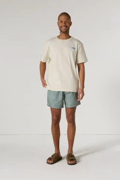 Maillot de bain Vert sauge rayé Ian stripe