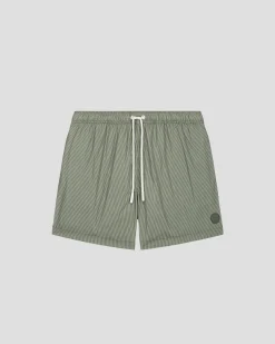 Maillot de bain Vert sauge rayé Ian stripe