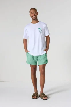 Maillot de bain Vert tropical rayé Ian stripe