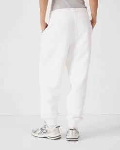 Pantalon de sport en coton Blanc Iris