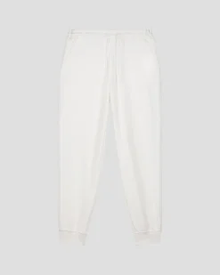 Pantalon de sport en coton Blanc Iris