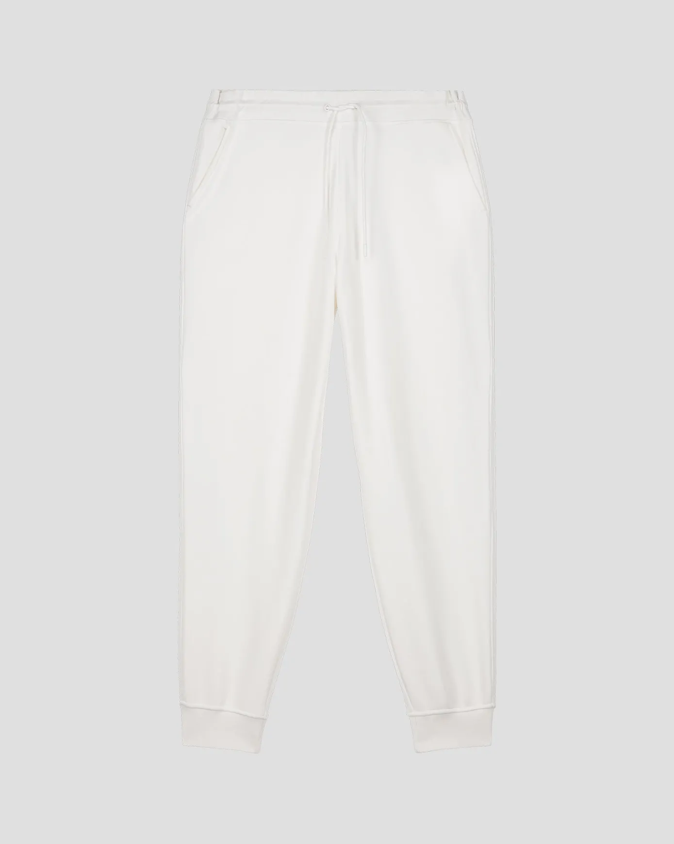 Pantalon de sport en coton Blanc Iris