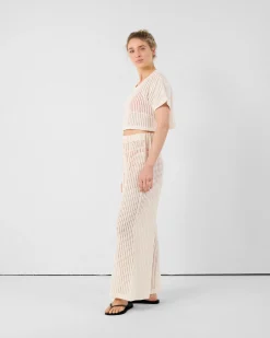 Pantalon en maille de coton Naturel Virginia
