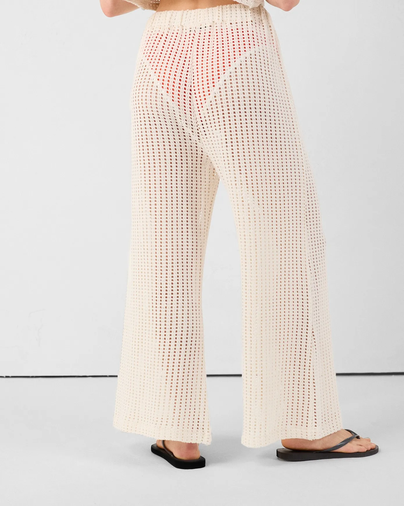 Pantalon en maille de coton Naturel Virginia