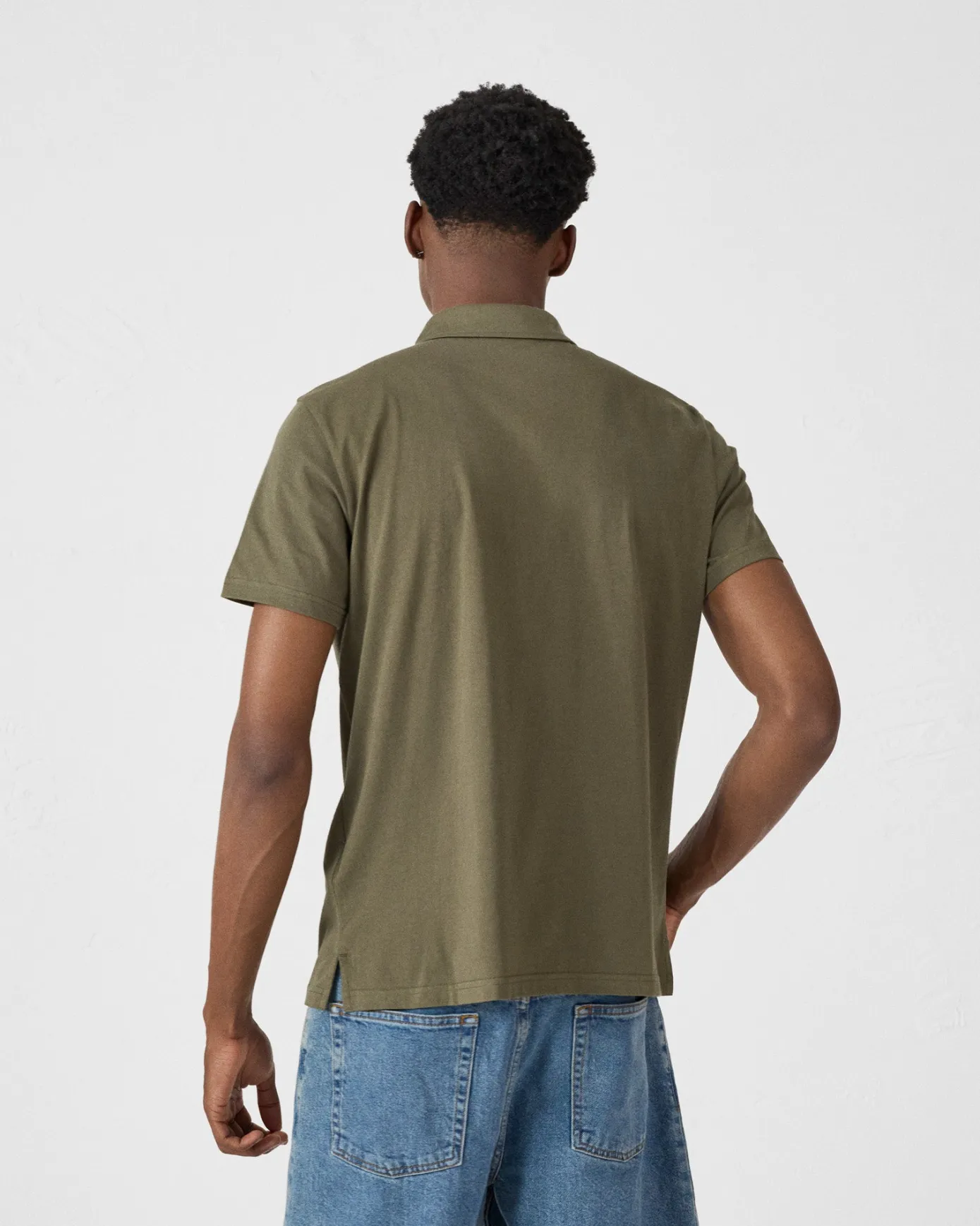 Polo en coton biologique Army Lavan