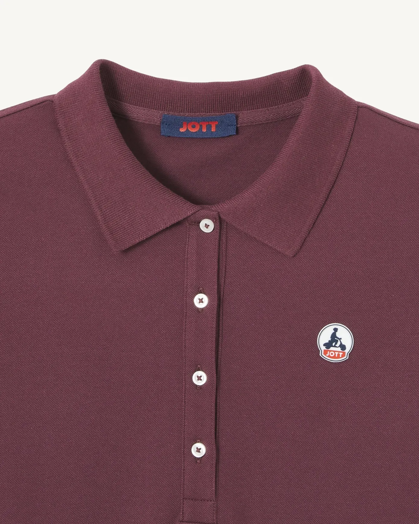 Polo en coton biologique Aubergine Franca