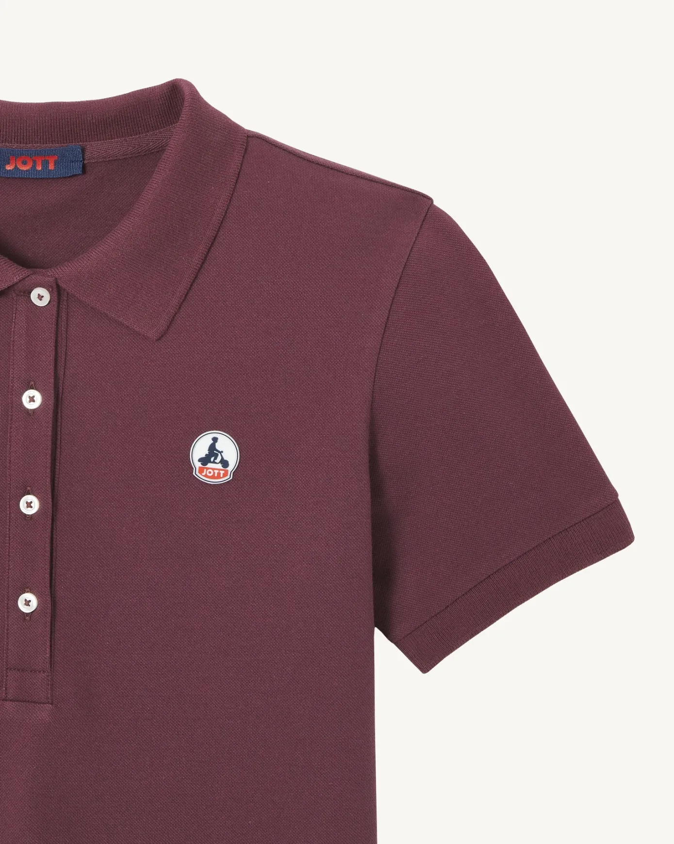 Polo en coton biologique Aubergine Franca