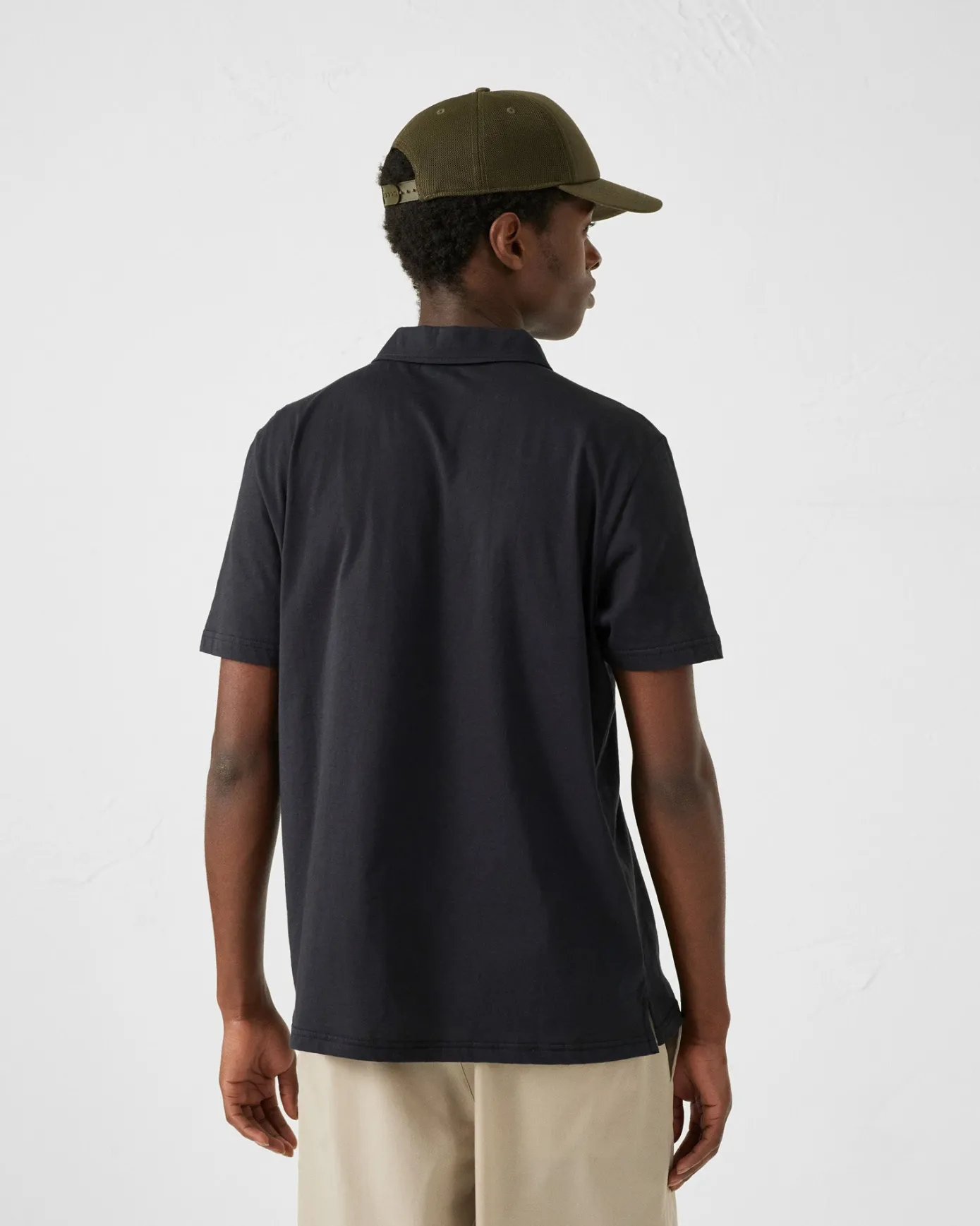 Polo en coton biologique Noir Lavan