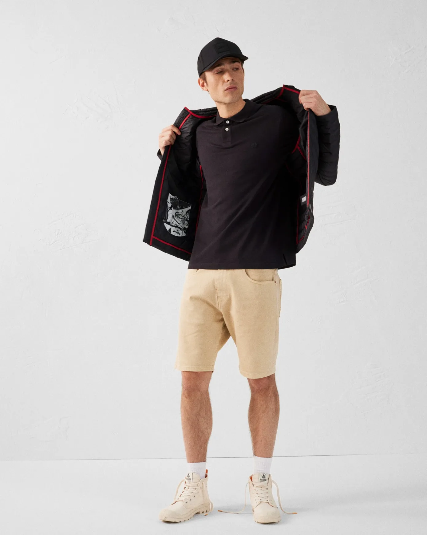 Polo en coton Noir Alvaro