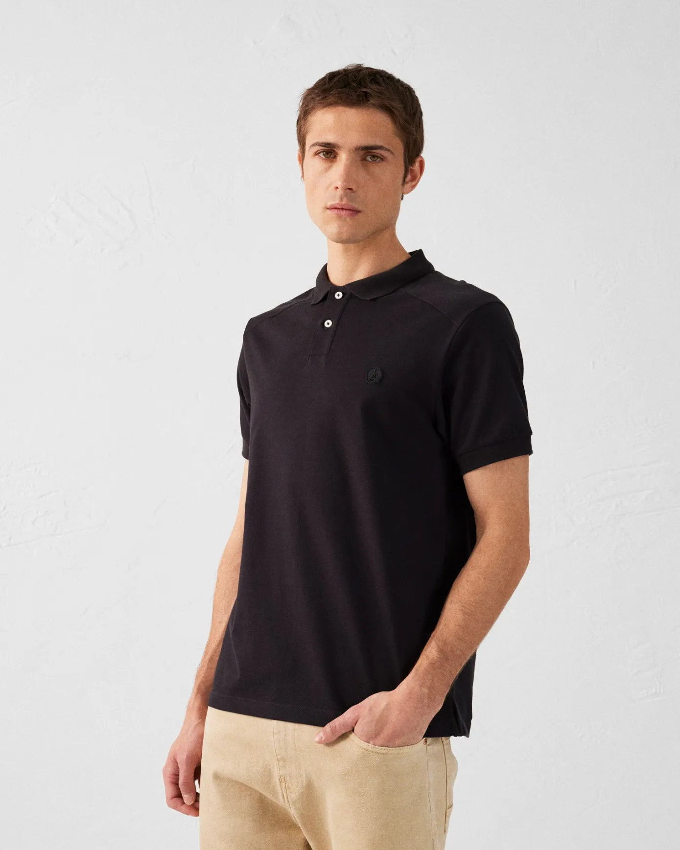 Polo en coton Noir Alvaro