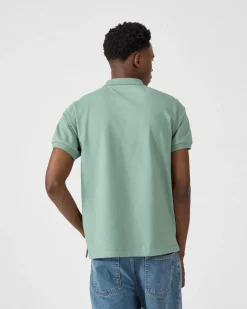 Polo en coton Vert minéral Alvaro