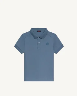 Polo enfant en coton Bleu délavé Ciro