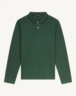 Polo manches longues en coton Forêt Carlos