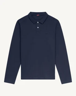 Polo manches longues en coton Marine Carlos