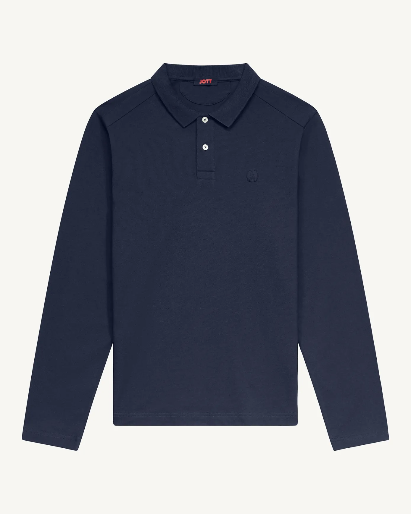 Polo manches longues en coton Marine Carlos
