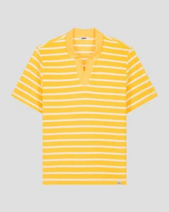 Polo éponge manches courtes Jaune abeille rayé Buggy stripe