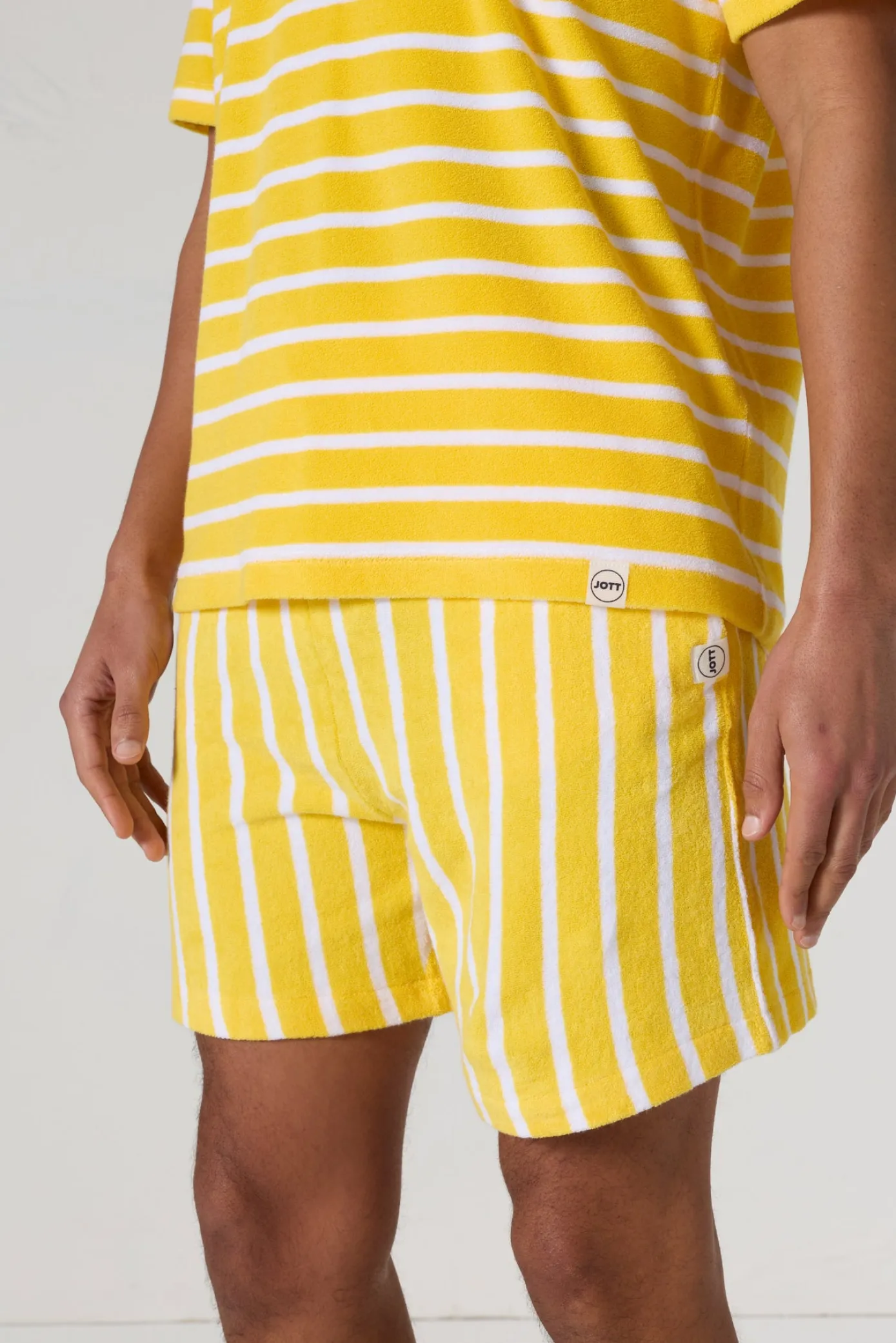 Polo éponge manches courtes Jaune abeille rayé Buggy stripe