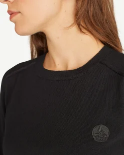 Pull en maille col rond Noir Esther