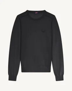 Pull en maille col rond Noir Esther
