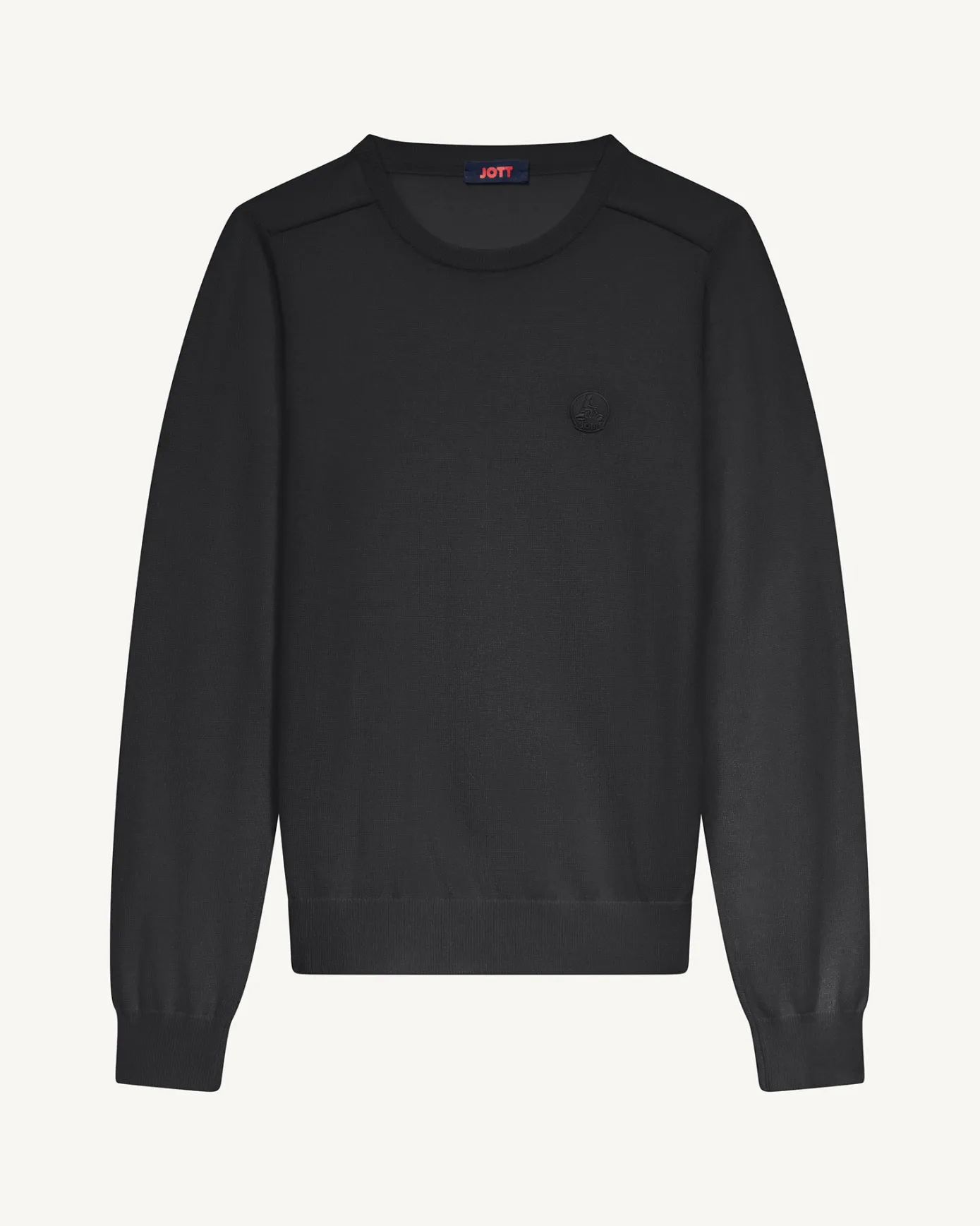 Pull en maille col rond Noir Esther