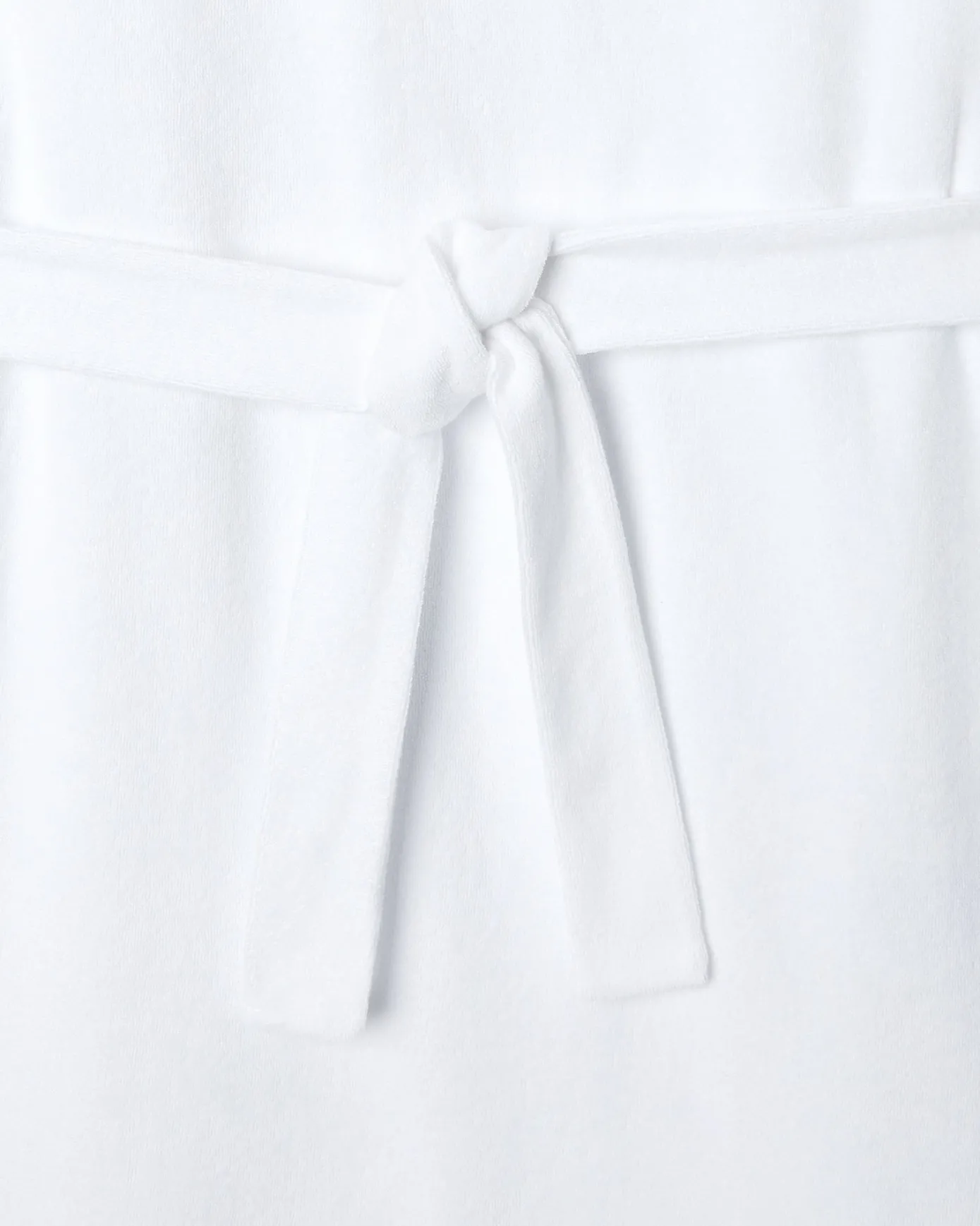 Robe longue ceinturée éponge Blanc Ibiza