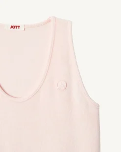 Robe longue ceinturée éponge Rose clair Ibiza