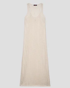 Robe longue en maille de coton Naturel Euginia