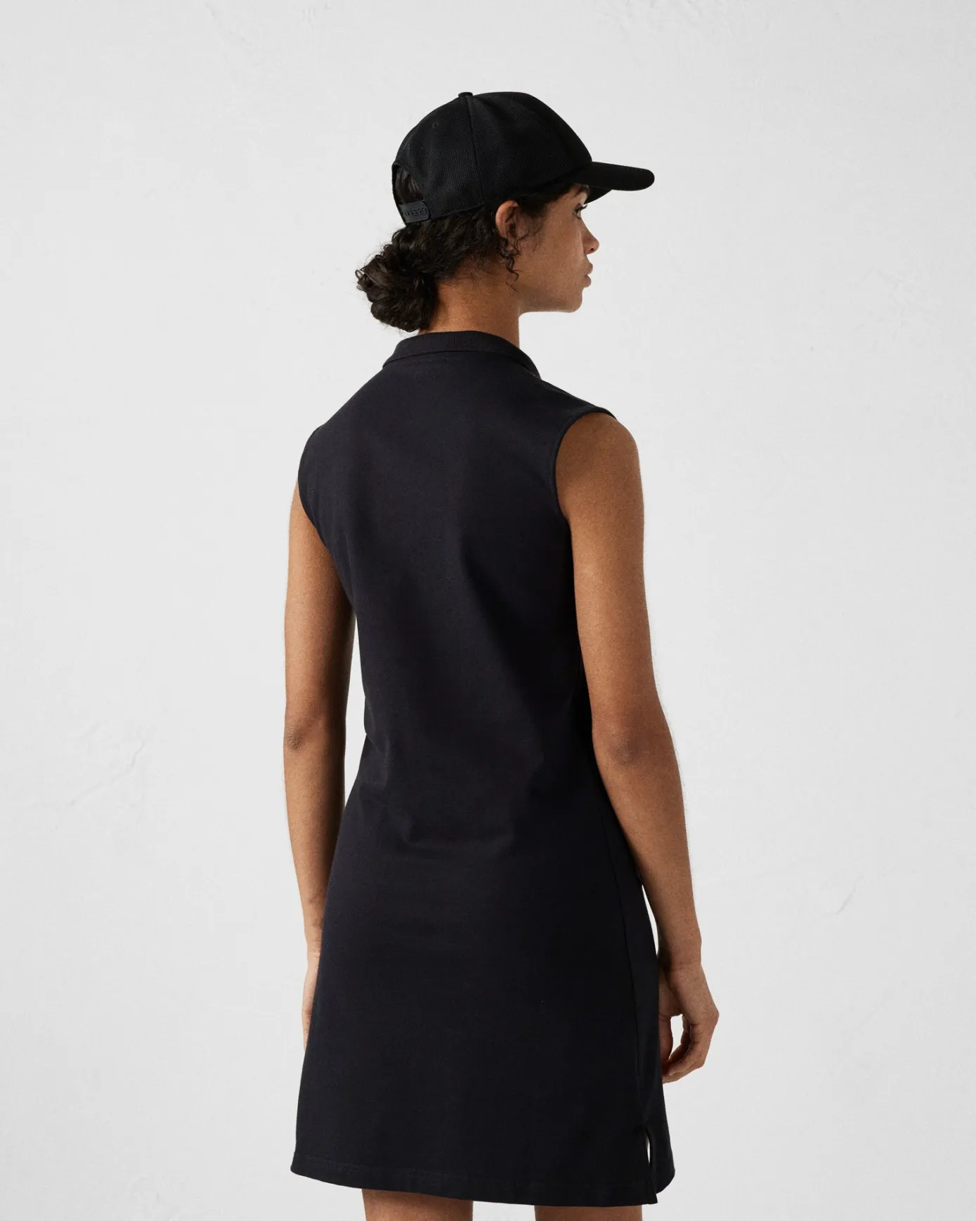 Robe polo sans manches Noir Tanger