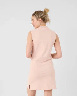 Robe polo sans manches Pêche clair Tanger