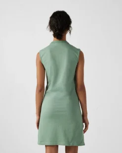 Robe polo sans manches Vert minéral Tanger