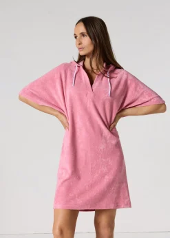 Robe éponge à capuche Pink antique Pearl