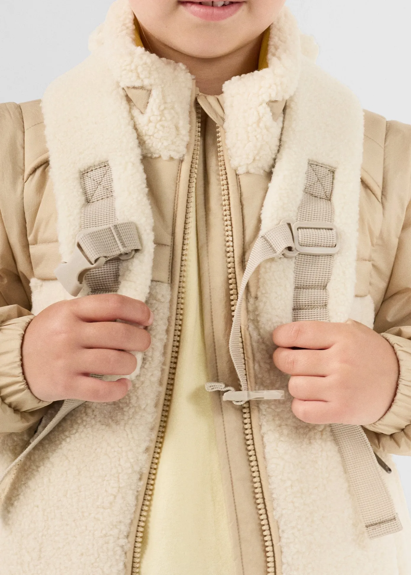 Sac à dos + trousse sherpa Naturel Pupil sherpa