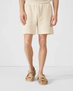 Short en maille de coton Naturel Vittorio