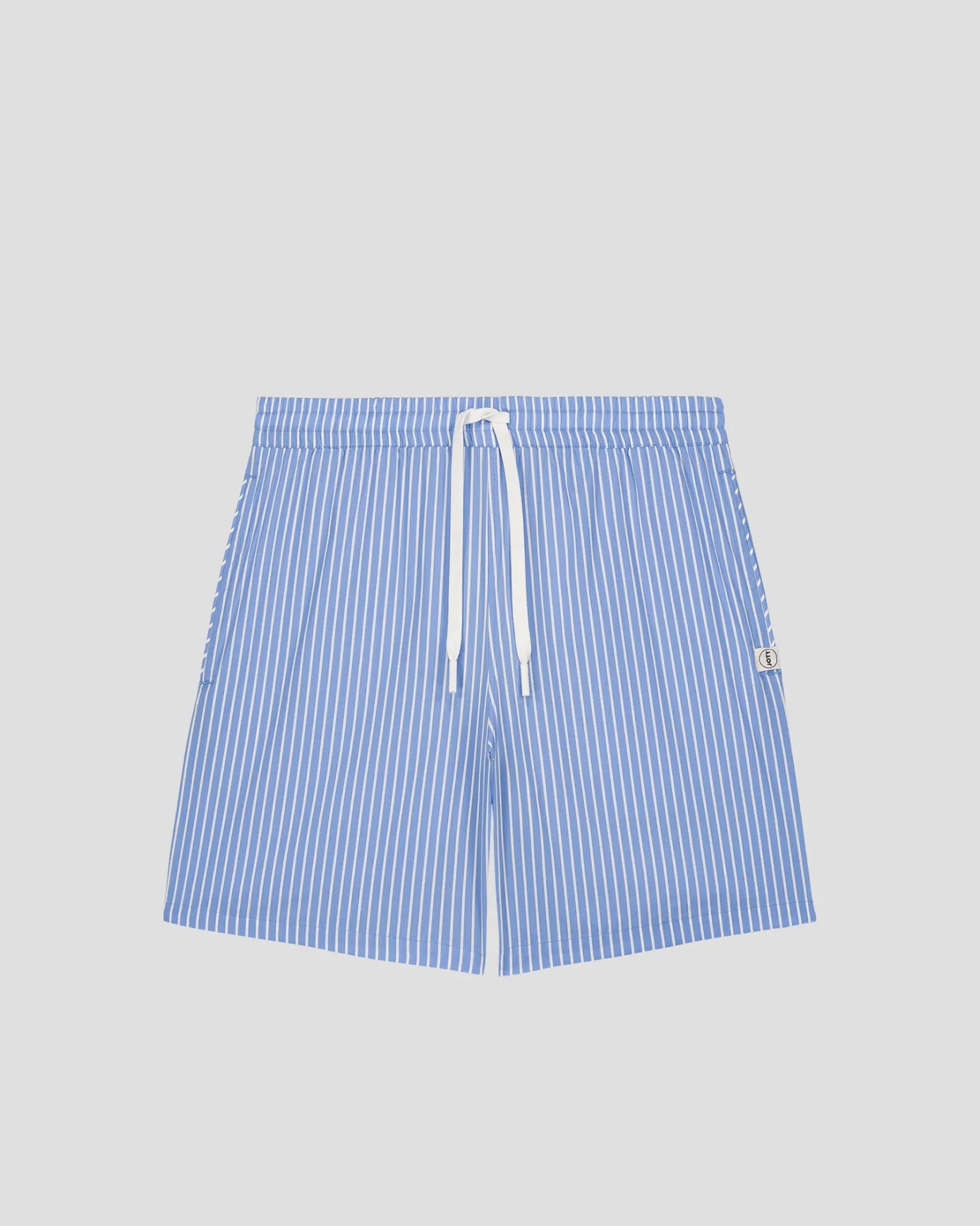 Short en popeline Bleu céleste rayé Saul stripe