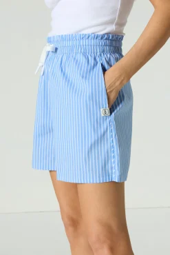 Short en popeline Bleu céleste rayé Kenna stripe