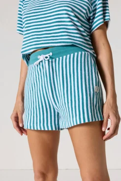 Short éponge Eaux cotières rayé Tampa stripe