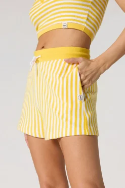 Short éponge Jaune abeille rayé Tampa stripe