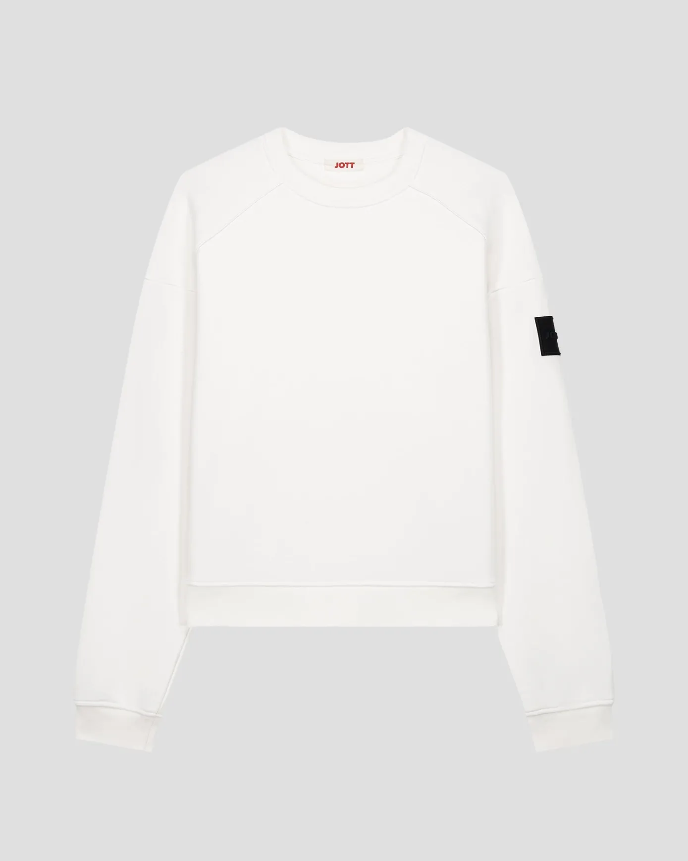Sweat bimatière col rond Blanc Pinako