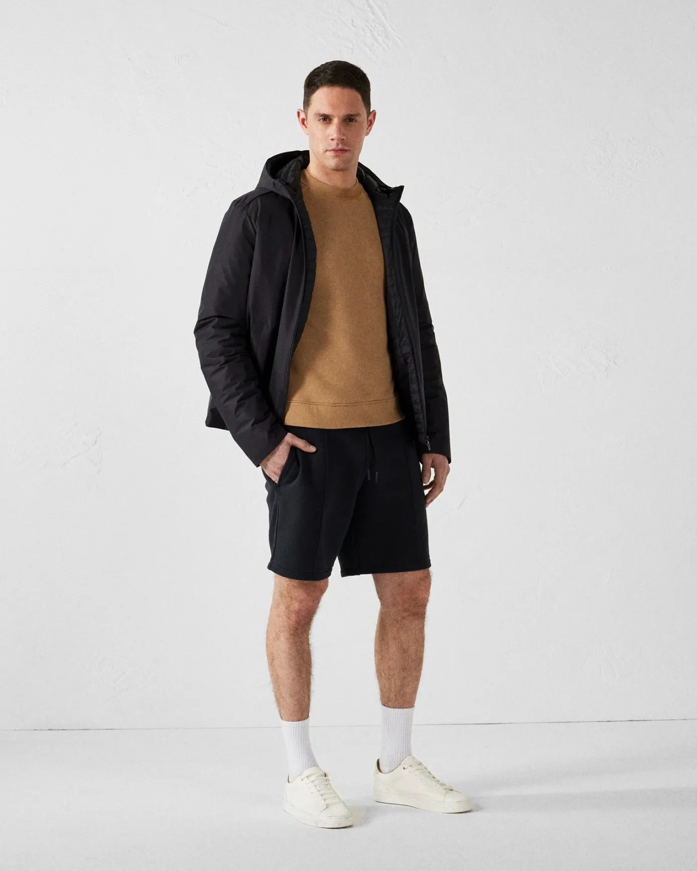 Sweat bimatière col rond Fauve Alphonse