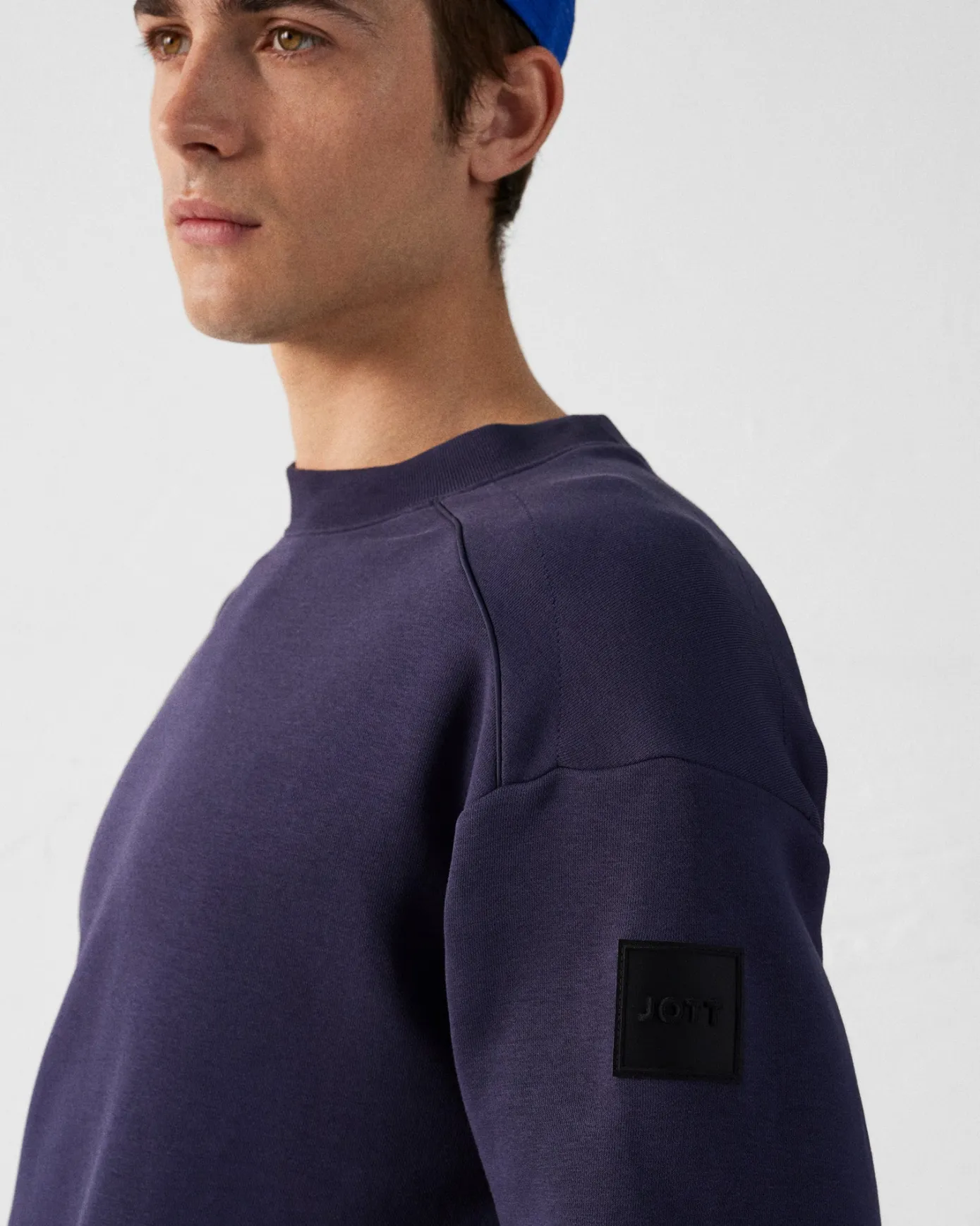 Sweat bimatière col rond Marine Alphonse