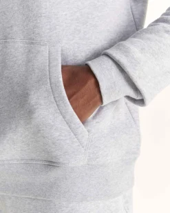 Sweat à capuche homme en coton biologique Gris chiné Mataro